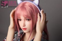 Mumu-148cm Ultra Realistic  Pink Wig TPE silicone Sex Dolls