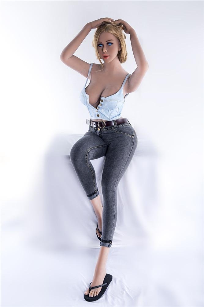 Rebecca-170CM(5.5ft)Blonde Hair Bule Eye Sex Doll Milf Love Doll