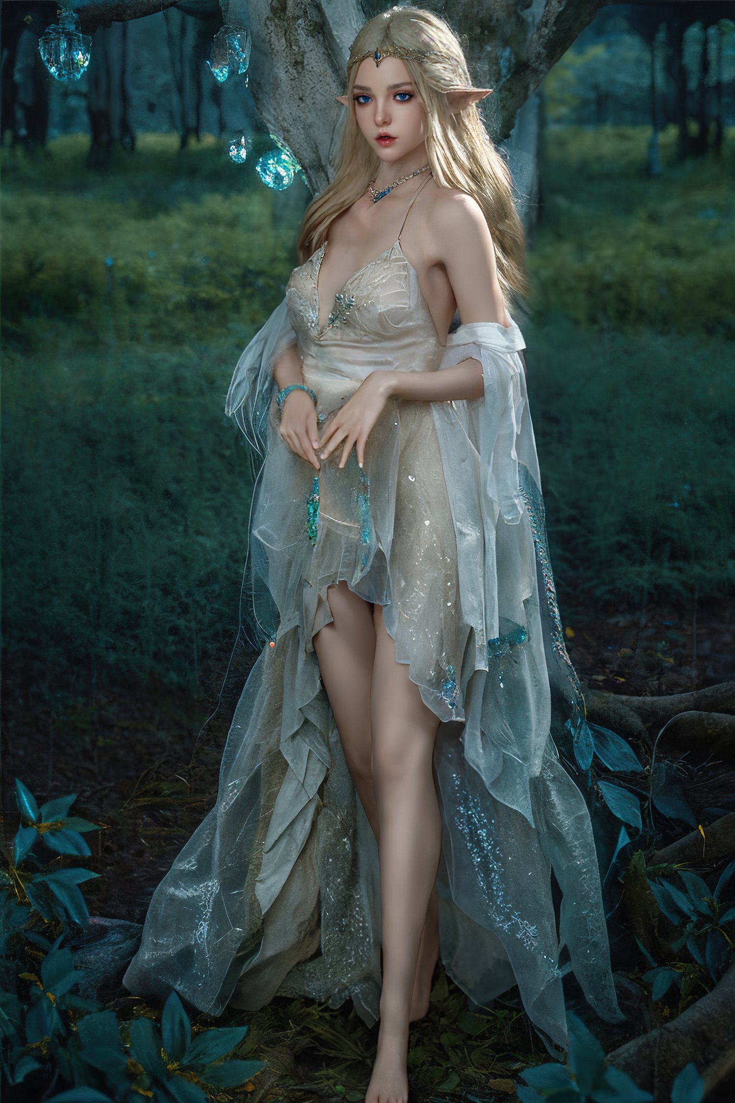 Sibyl - Full Silicone Flat Chest Fantasy Elf Adult Doll with Movable Mouth - Image 7