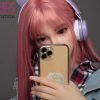 Mumu-148cm Ultra Realistic  Pink Wig TPE silicone Sex Dolls