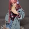 Mumu-148cm Ultra Realistic  Pink Wig TPE silicone Sex Dolls