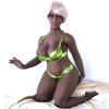 Kiara - 138cm Ebony Black Skin Lifelike Real Doll with Metal Skeleton