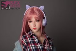 Mumu-148cm Ultra Realistic  Pink Wig TPE silicone Sex Dolls
