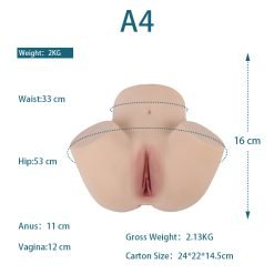 A4 TPE Natural Color Skin Ass With Vaginal and Anal