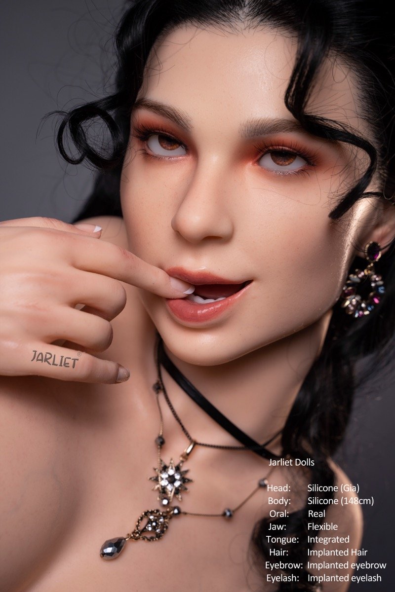 Gia - 148cm Ultra Realistic European Black Curly-Haired Full Silicone Love Doll