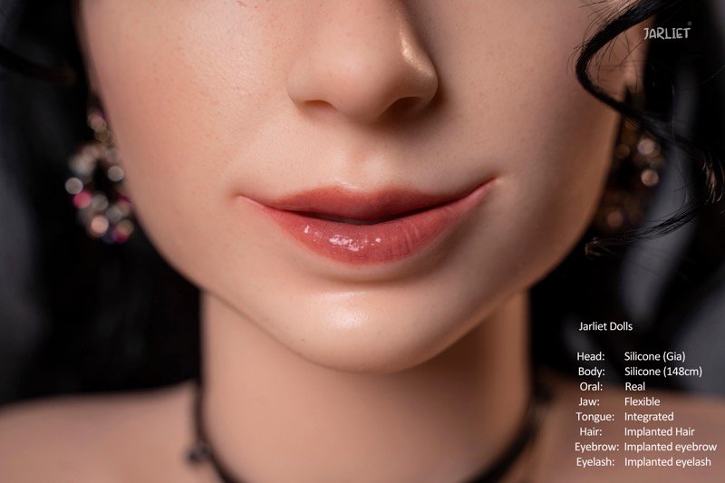 Gia - 148cm Ultra Realistic European Black Curly-Haired Full Silicone Love Doll