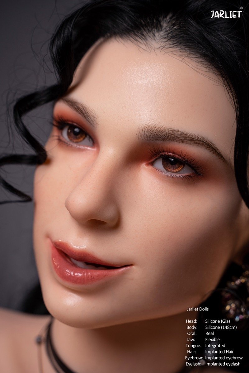 Gia - 148cm Ultra Realistic European Black Curly-Haired Full Silicone Love Doll