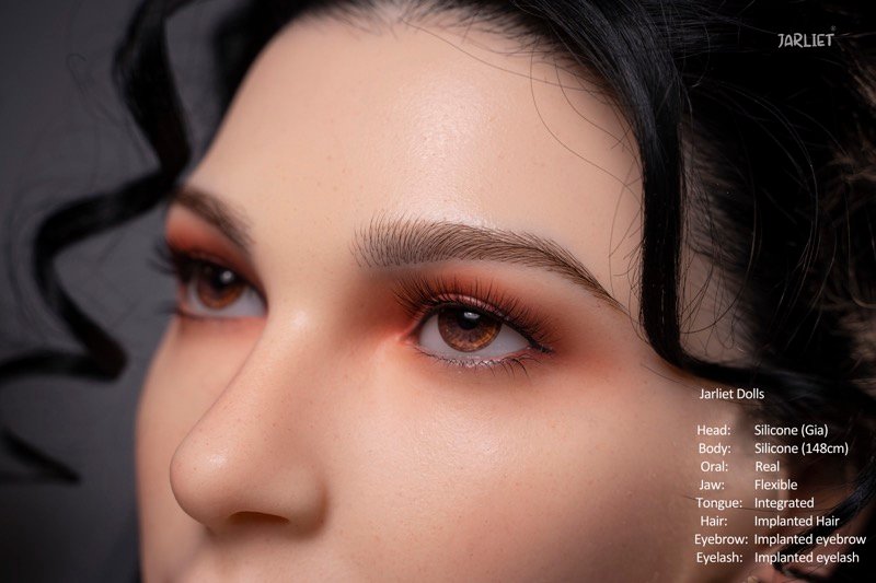 Gia - 148cm Ultra Realistic European Black Curly-Haired Full Silicone Love Doll