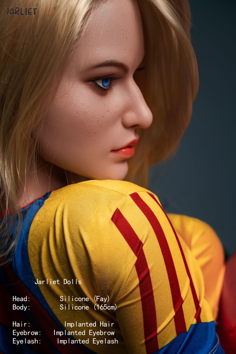 Fay-165cm (5.4ft) Blonde Blue-Eyed Full Silicone Western Love Doll - Image 12