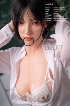 Lynn - 167cm (5.4ft) Sleek Asian Full Silicone Sex Doll with Jet-Black Hair
