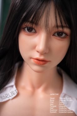 Lynn - 167cm (5.4ft) Sleek Asian Full Silicone Sex Doll with Jet-Black Hair