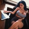Renata Edie-163CM Silicone Head and TPE Body Movable jaw Fat BBW doll