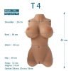 T4 45CM Medium Color Skin Ultra Realistic TPE Sex Torso - Vaginal And Anal Capabilities