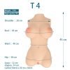 T4 45CM Natural Color Skin Ultra Realistic TPE Sex Torso - Vaginal And Anal Capabilities