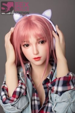 Mumu-148cm Ultra Realistic  Pink Wig TPE silicone Sex Dolls