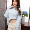 Emiko-160CM Beautiful Asian Girl TPE Silicone Head Sex Doll