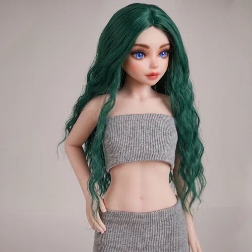 Dark Green Wavy Long