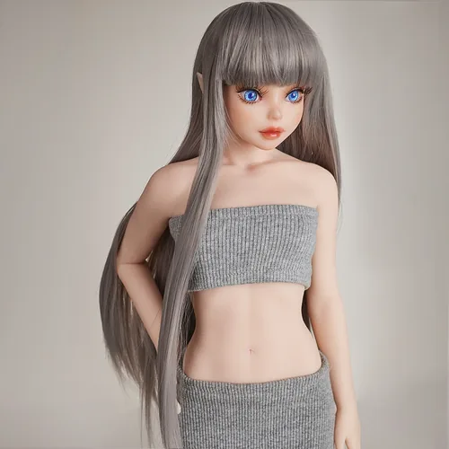 Silver Gray Long Curly