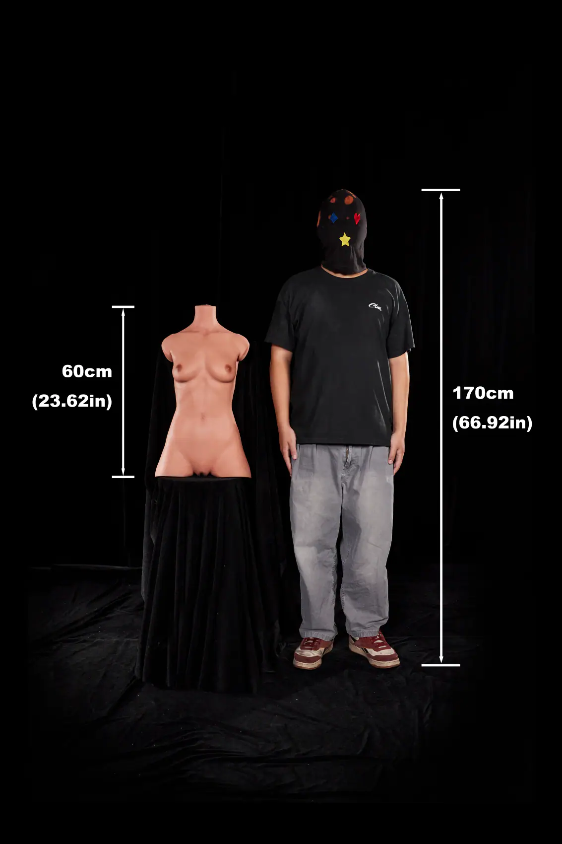 ULW 661 Black Headless Silicone Torso 1