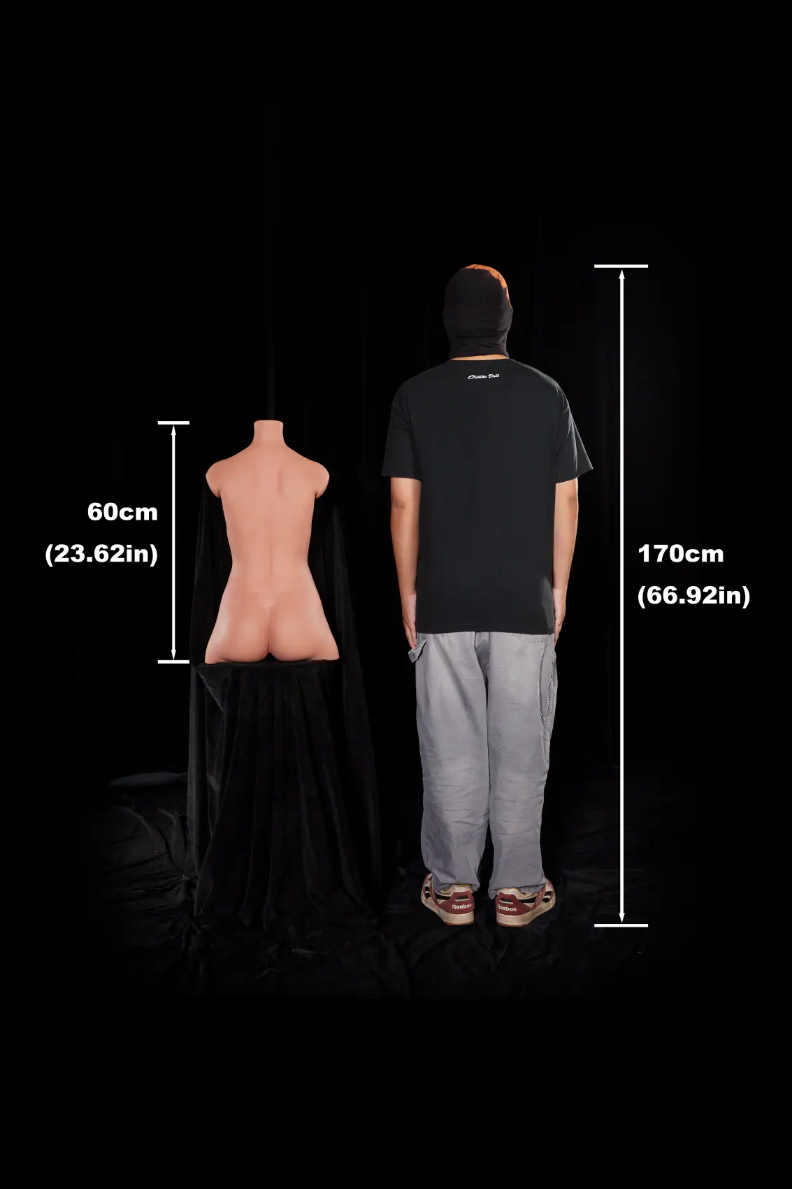 ULW 661 Black Headless Silicone Torso 2