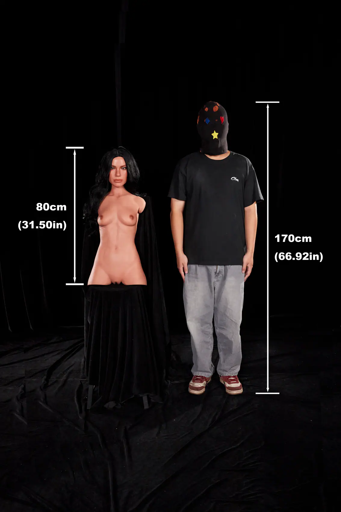 Carmen 661 Black ULW Silicone Torso with Head 1