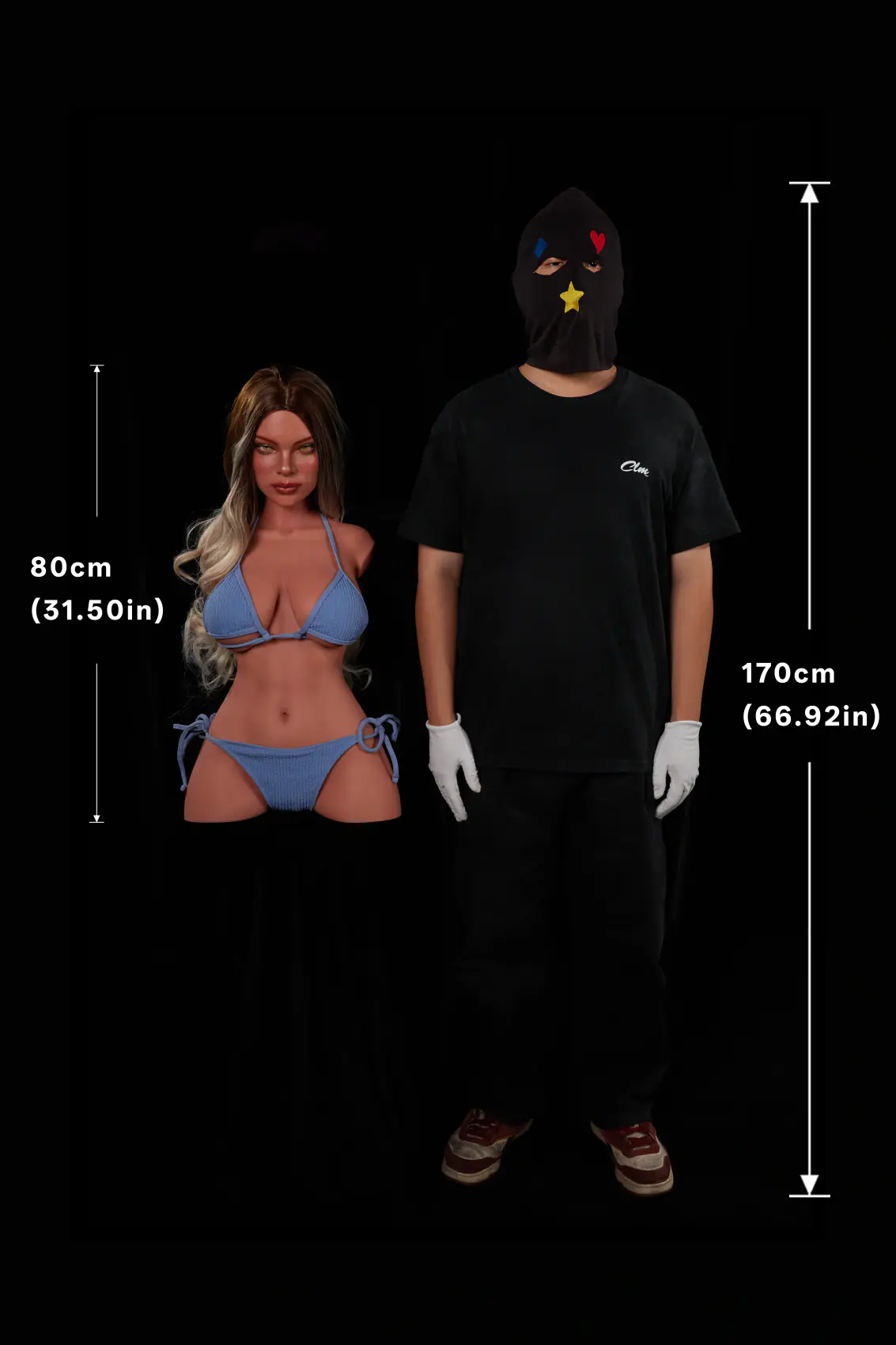 Hedia 662 Black ULW Silicone Torso with Head 1