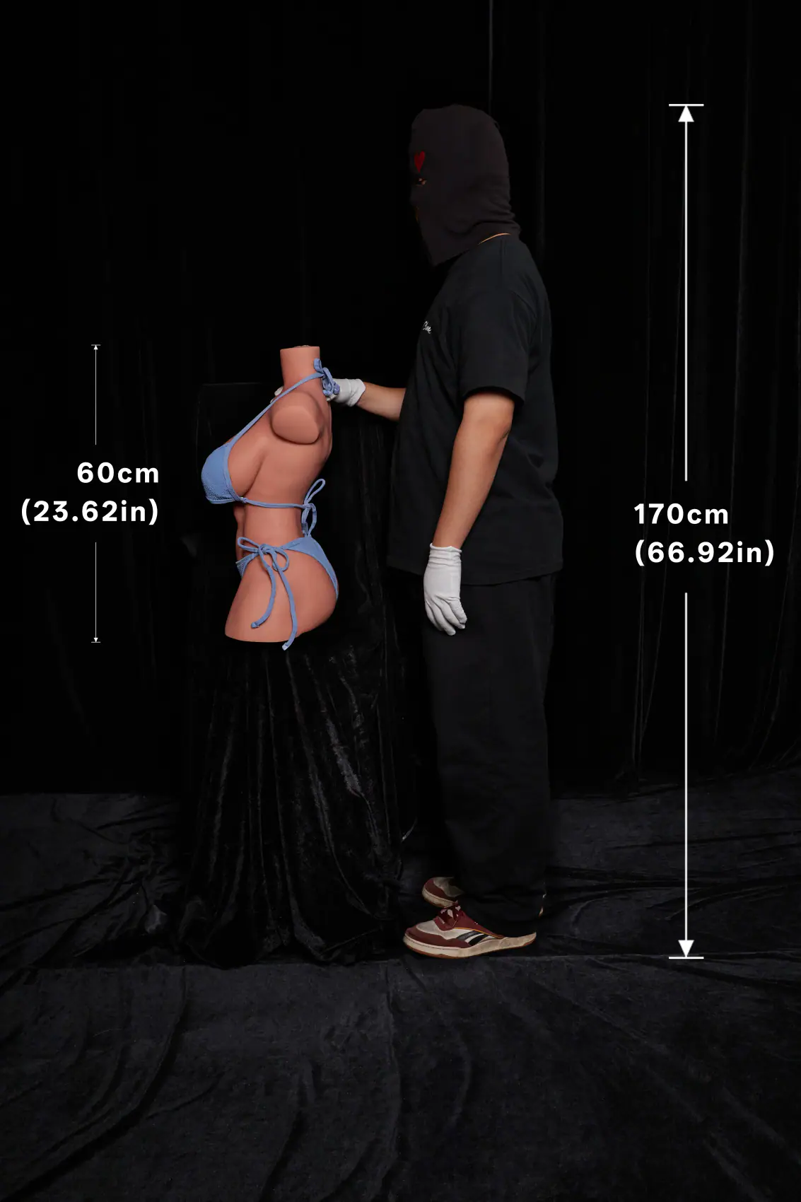 ULW 663 Black Headless Silicone Torso 1