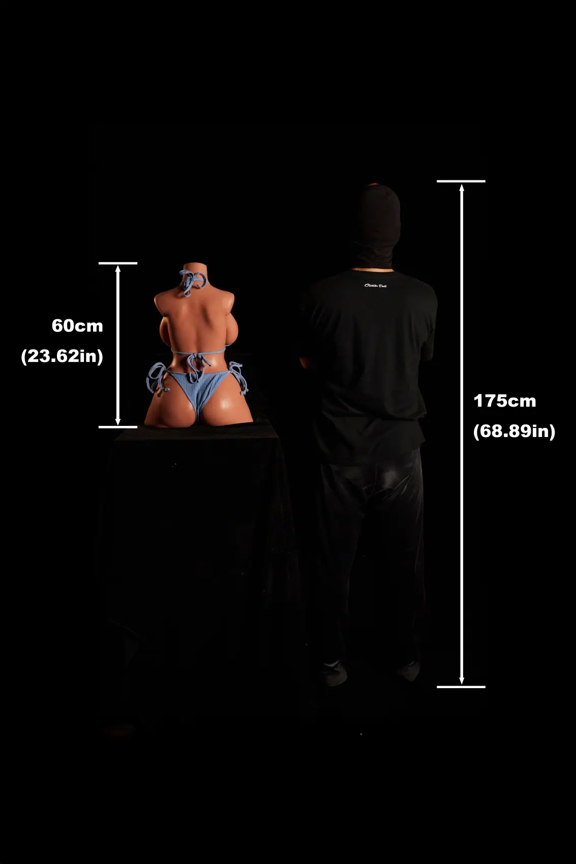 ULW 664 Black Headless Silicone Torso 2