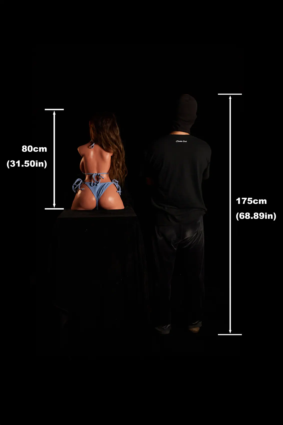Eliza 664 Black ULW Silicone Torso with Head 1