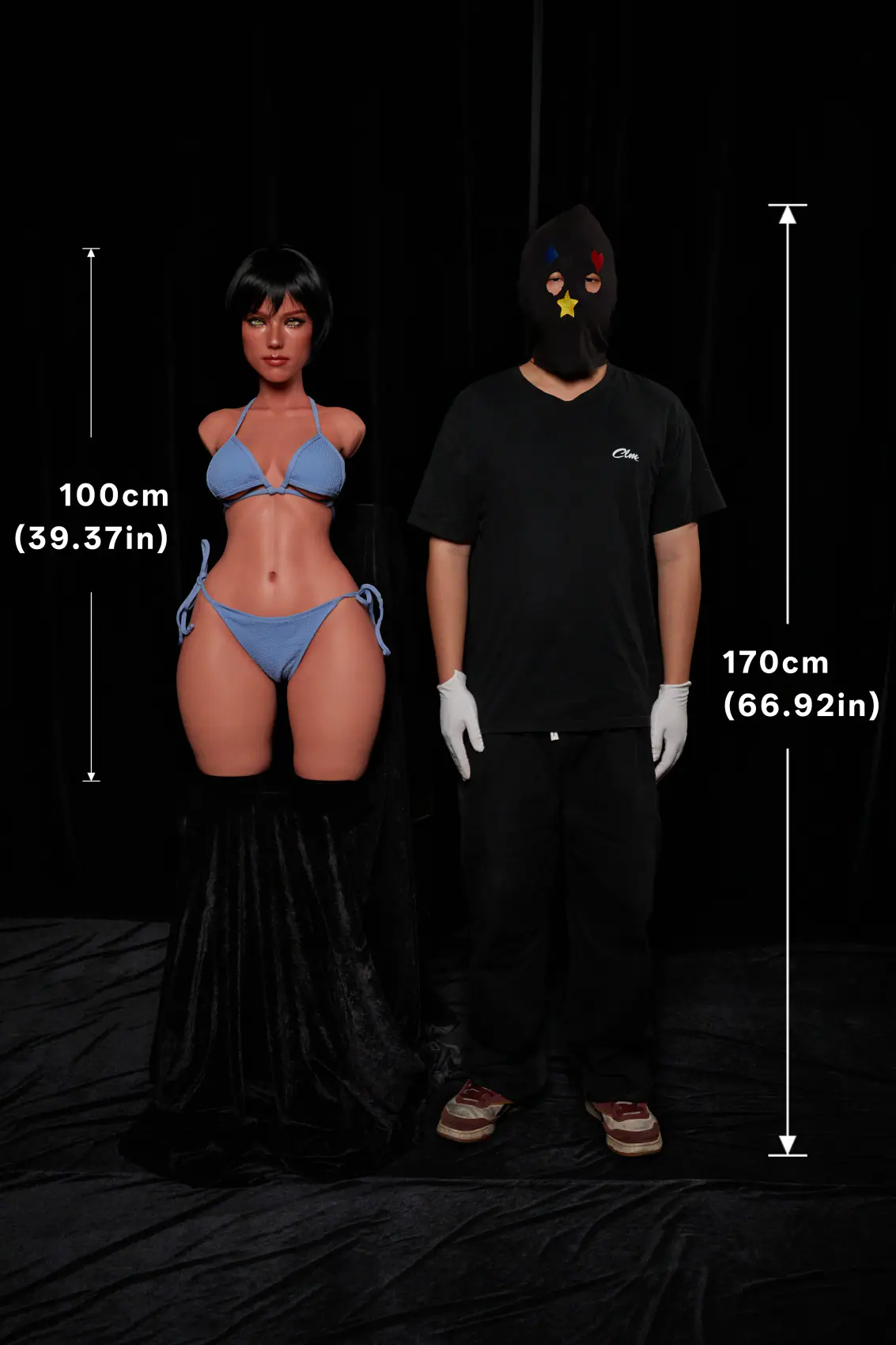 Livia 882 Black ULW Silicone Torso with Head 1