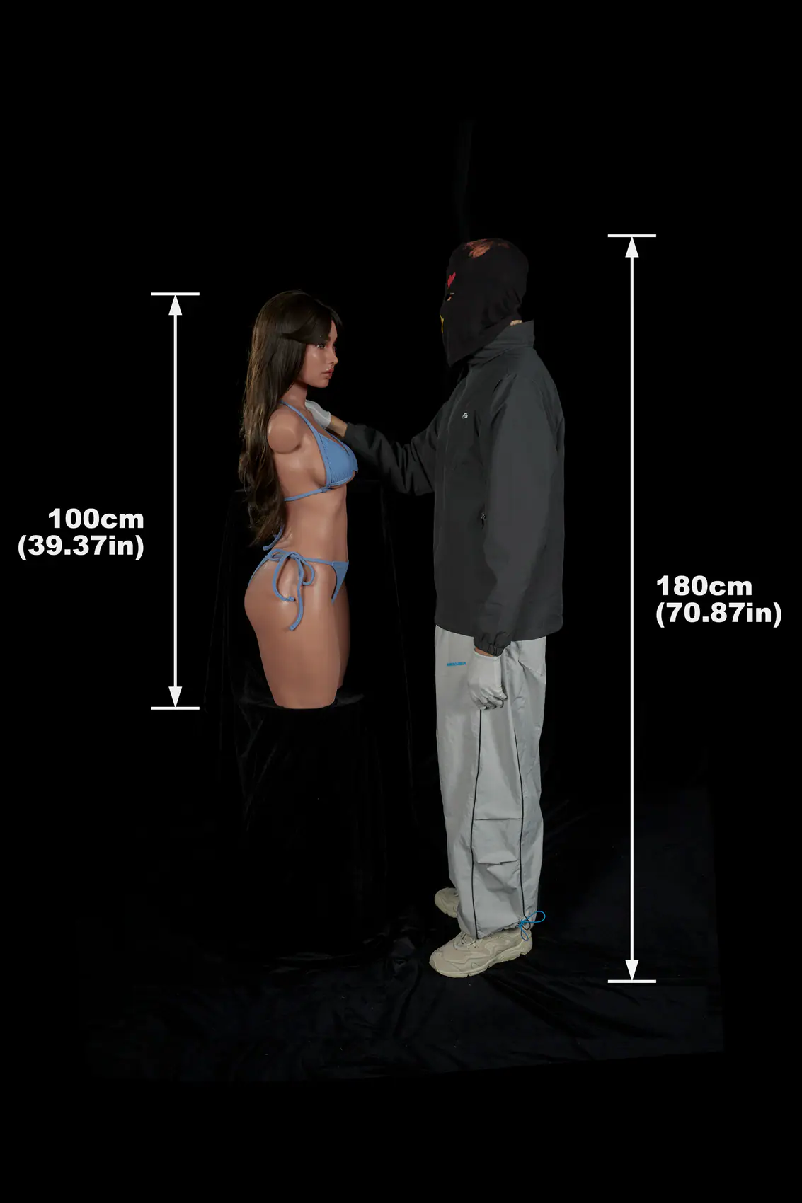 Morgan 882 Black ULW Silicone Torso with Head 1