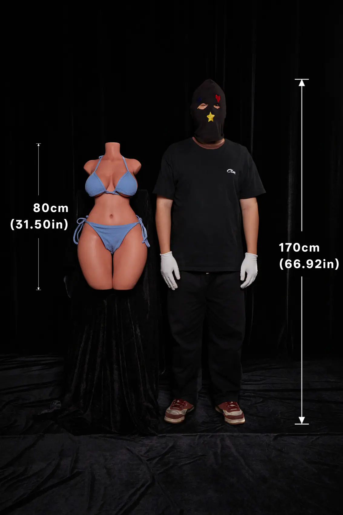 ULW 883 Black Headless Silicone Torso 1