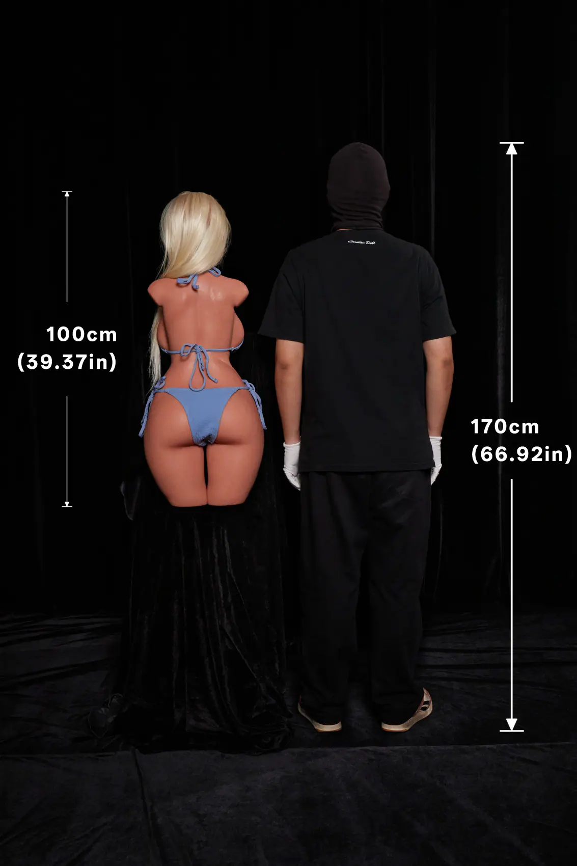 Fiora 883 Black ULW Silicone Torso with Head 2