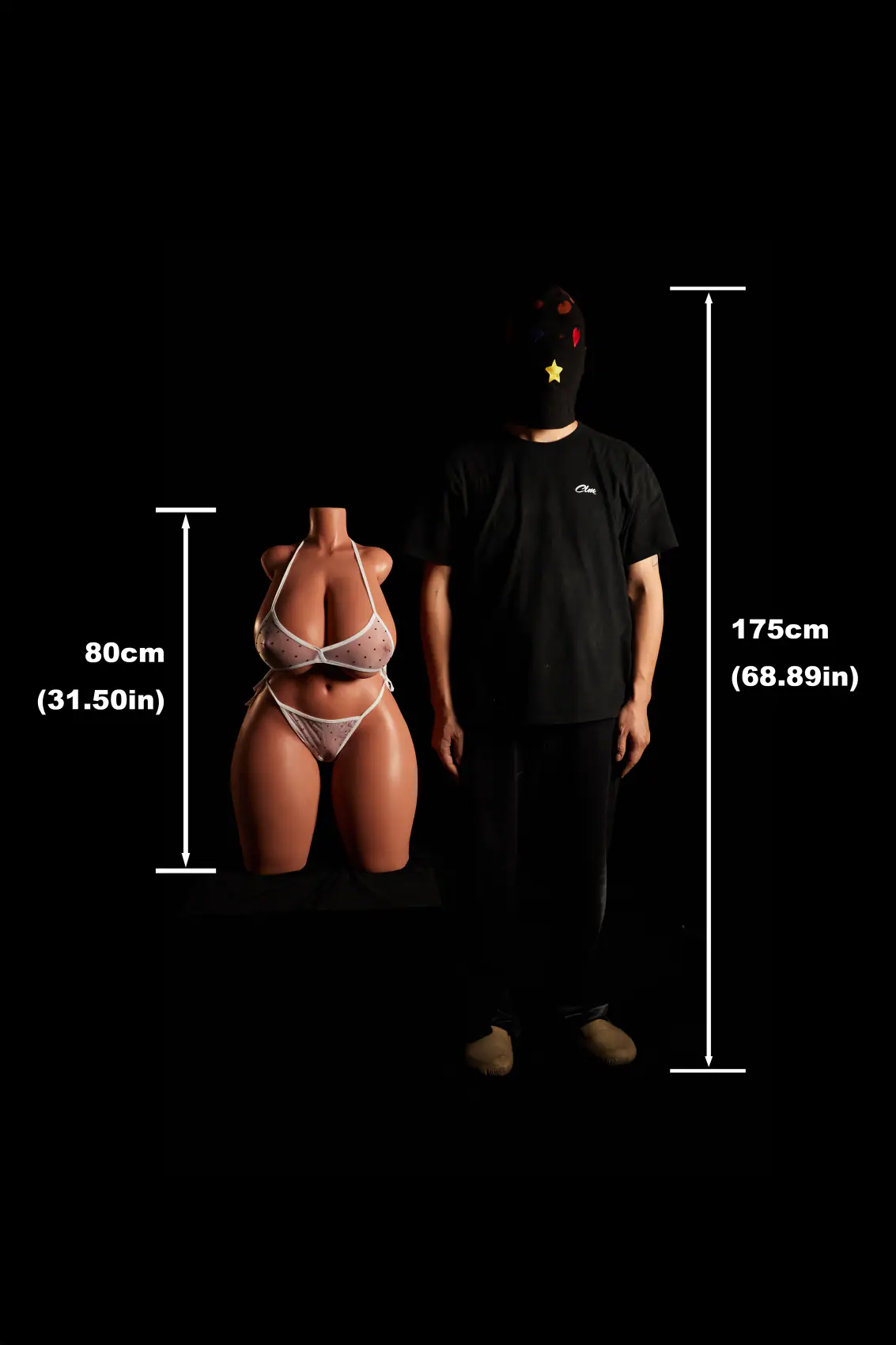 ULW 884 Black Headless Silicone Torso 1