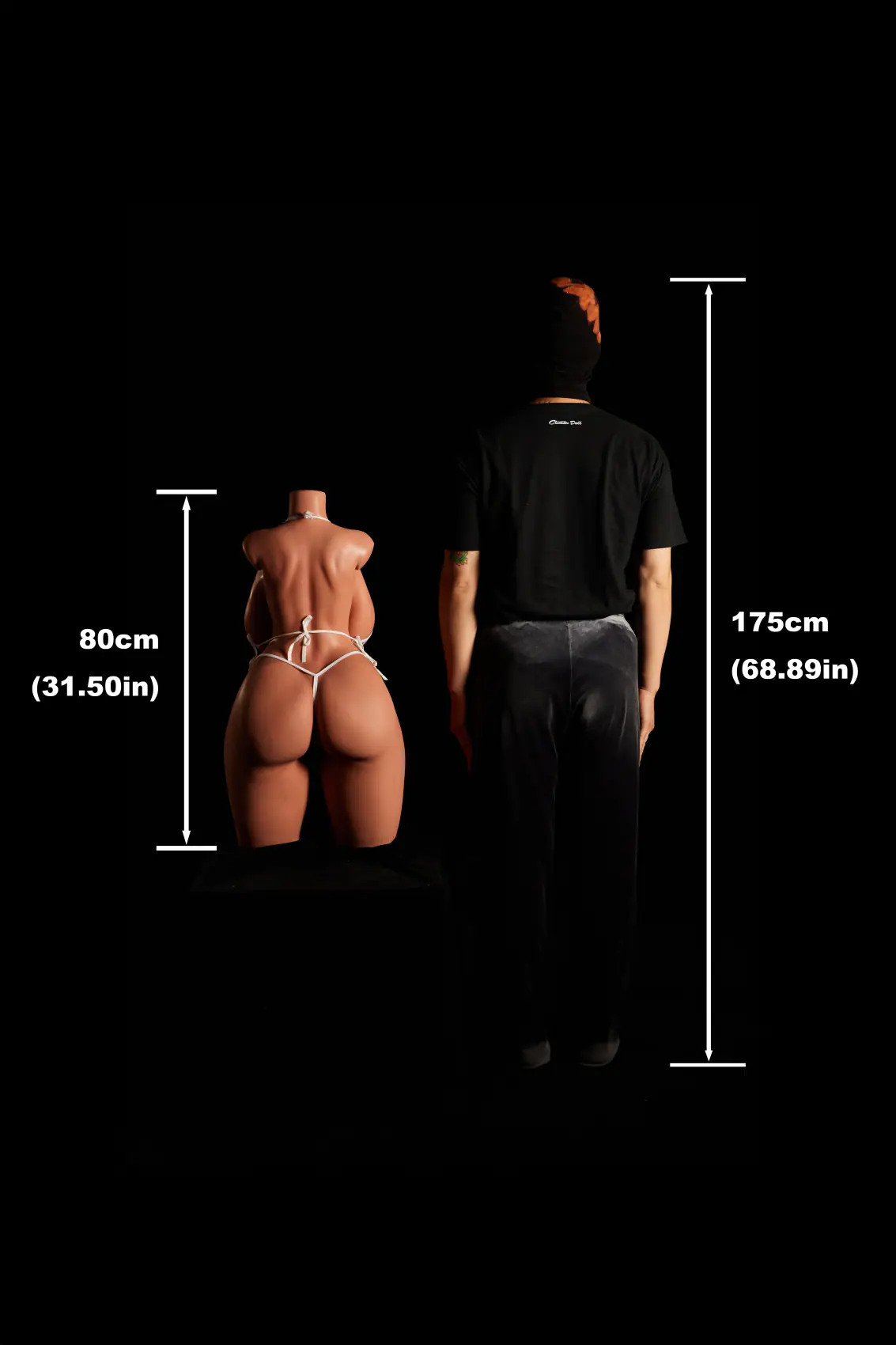 ULW 884 Black Headless Silicone Torso 2